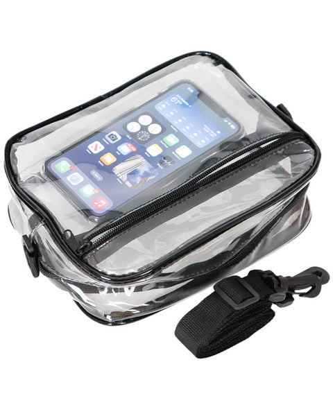 Clear PVC Crossbody Messenger Travel Bag