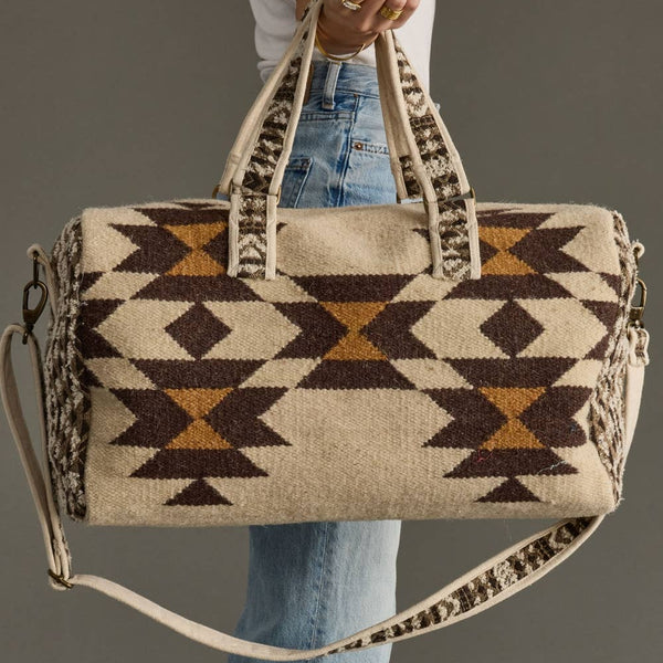 Panache Apparel Co. - Cream, Brown & Tan Western Duffel