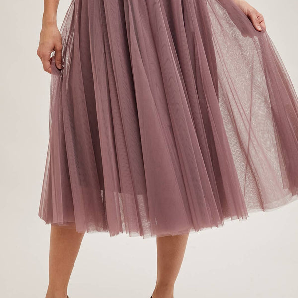 Tulle Midi Skirt