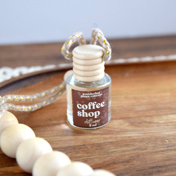 Wandering Pines Cottage - Hanging Car Diffuser 8 ml Coffee Shop
