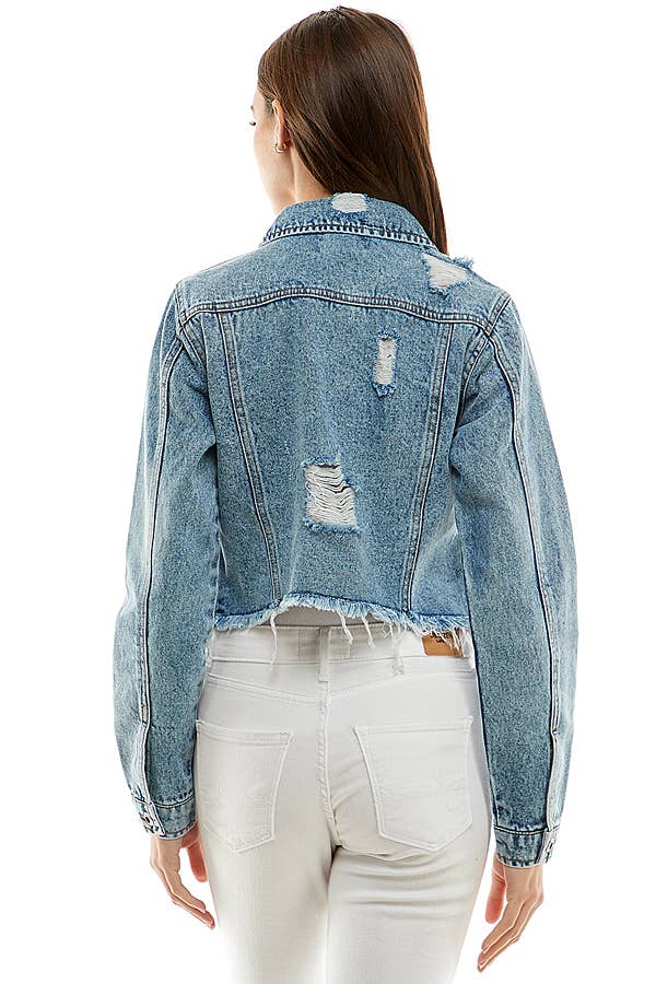Distressed Denim Jacket
