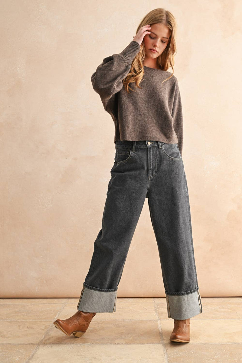 Boat Neck Sweater Top