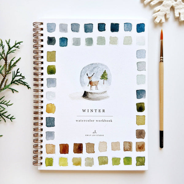 Winter watercolor workbook by Emily Lex studio