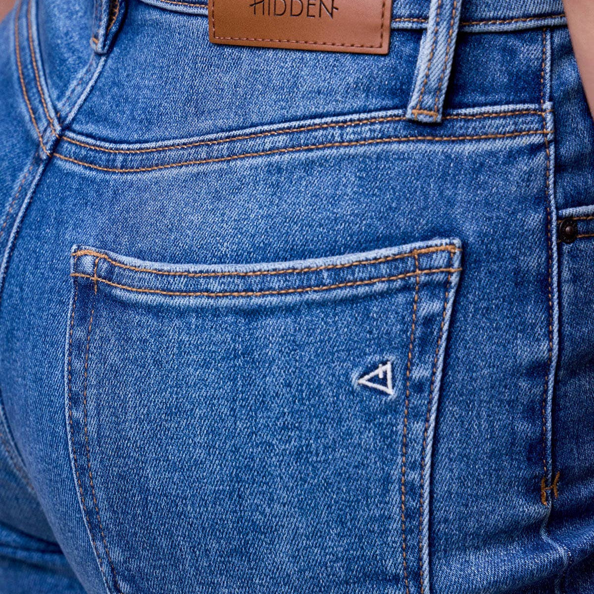 Hidden Jeans Dark Wash Cuffed Stretch Dad Jean