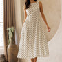 Polka Dot Fit & flare Midi Dress