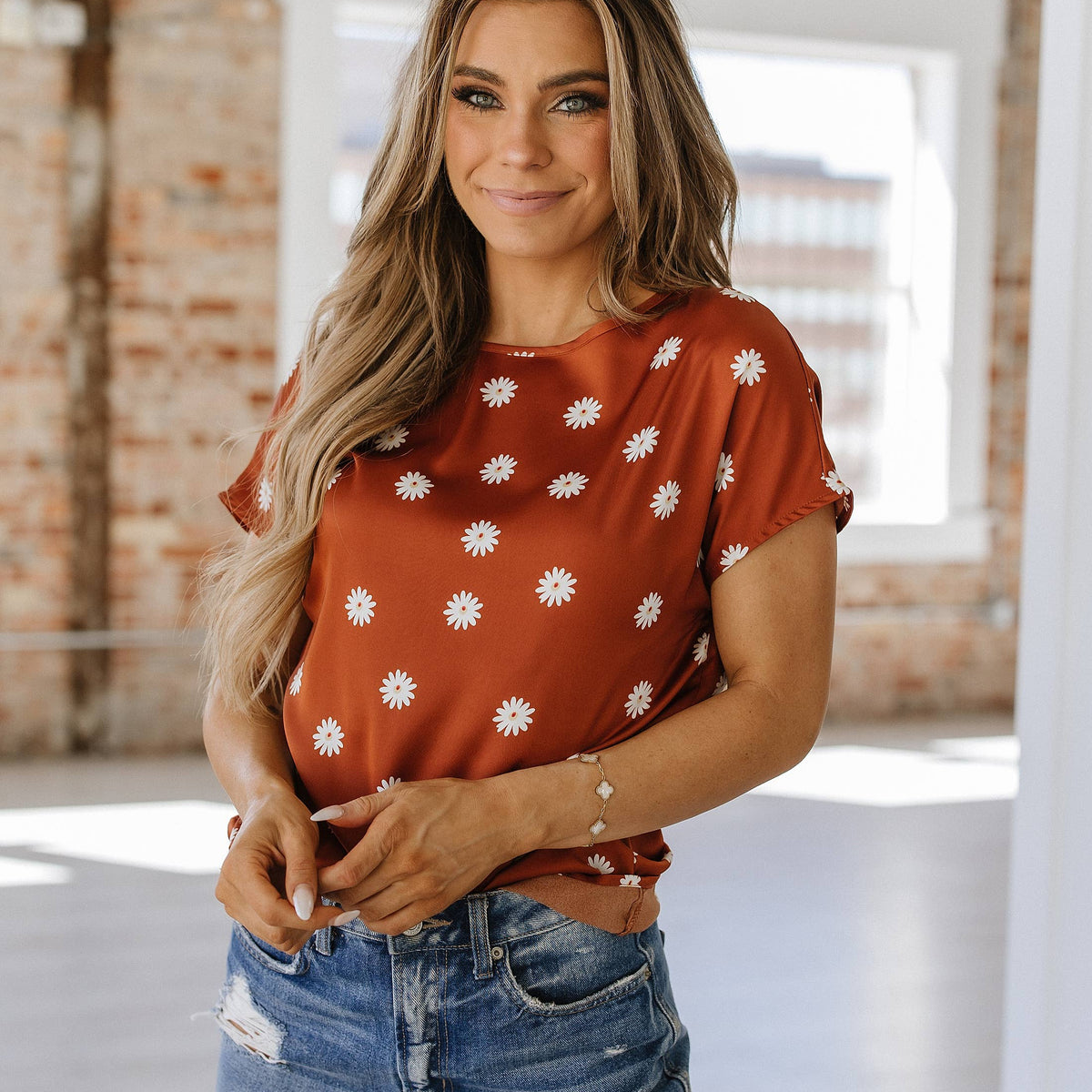 Daisy Print Blouse