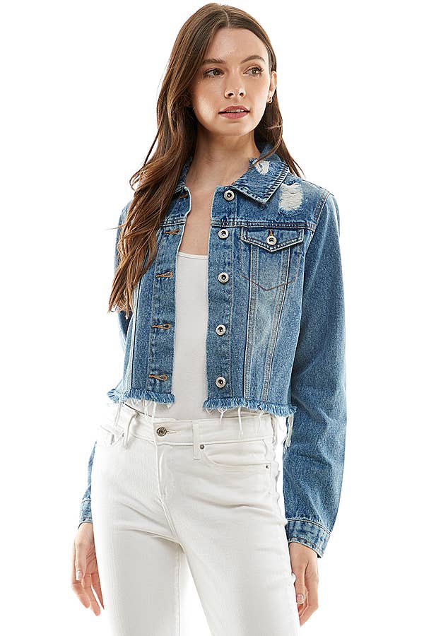 Distressed Denim Jacket