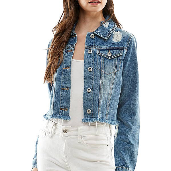Distressed Denim Jacket