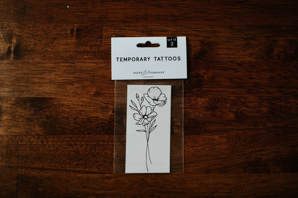 Poppy Field Temporary Tattoos