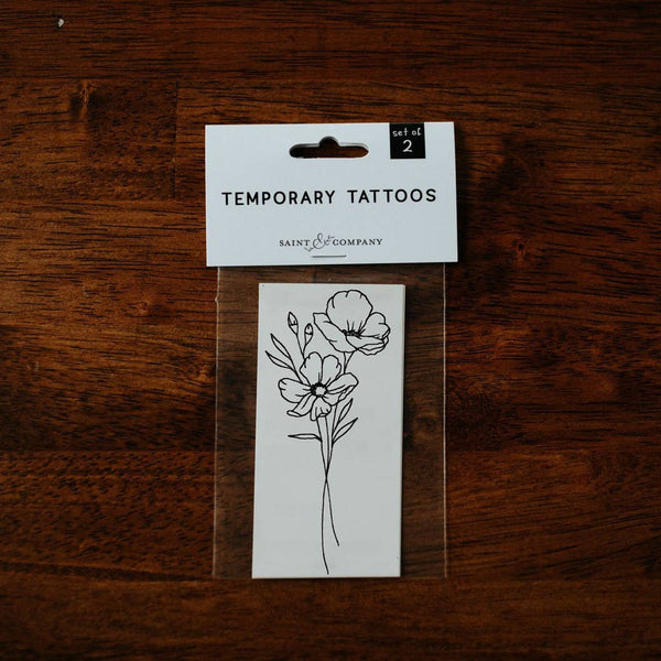 Poppy Field Temporary Tattoos