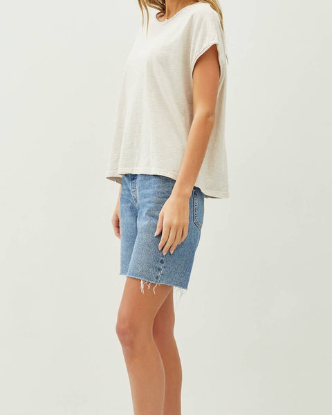 Exposed Seam Detail Boxy Muscle Top