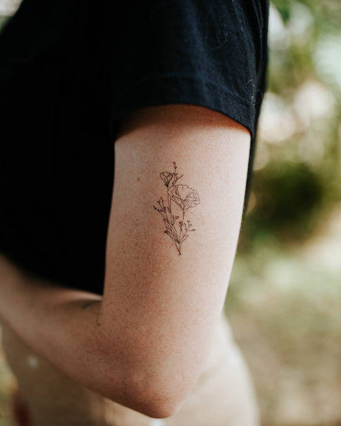 California Poppy Temporary Tattoos