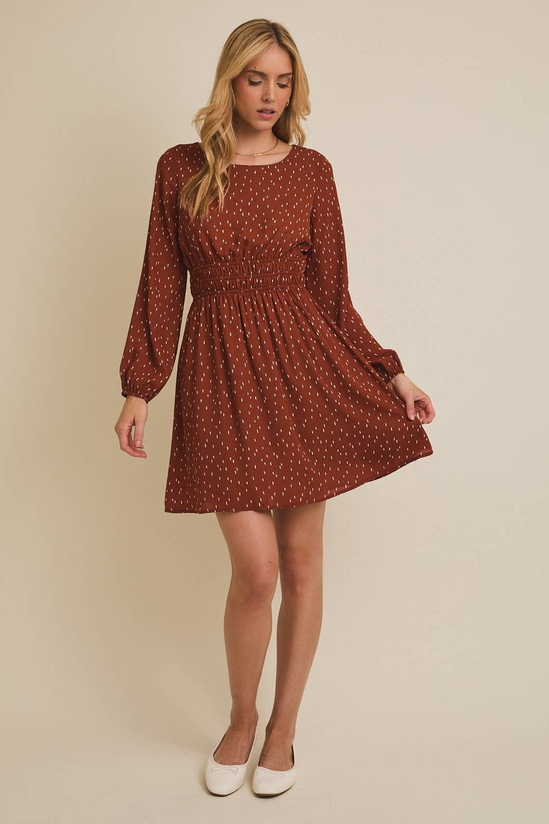 Sammy Round Neck Long Sleeve Dress