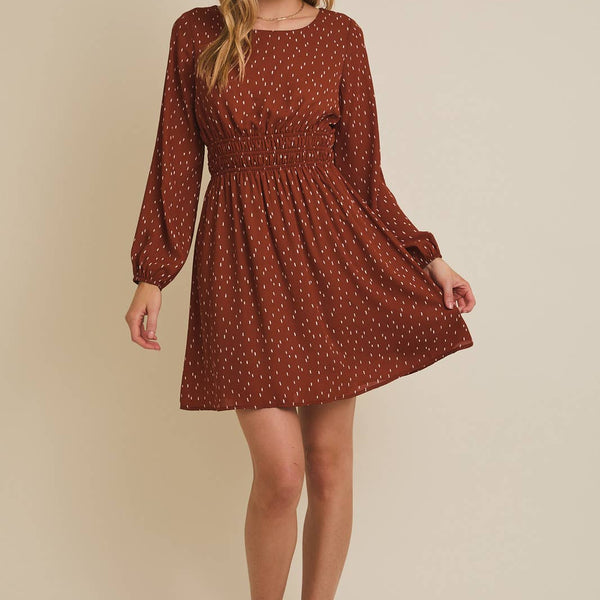 Sammy Round Neck Long Sleeve Dress