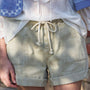 Banded Drawstring Shorts