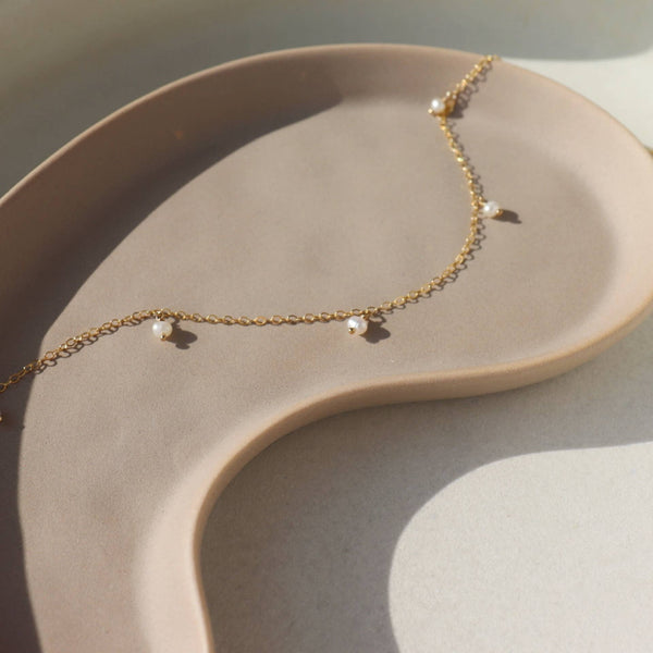 Delicate Pearl Necklace- Token Jewelry