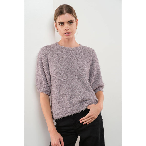 Keira Textured Puff Sleeve Sweater