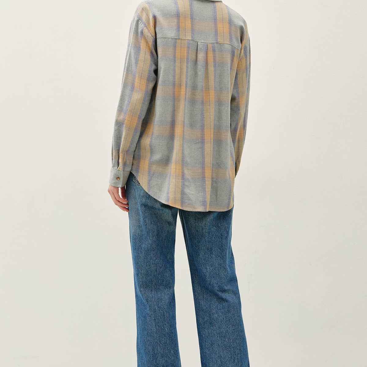Cotton Faded Plaid Shirt