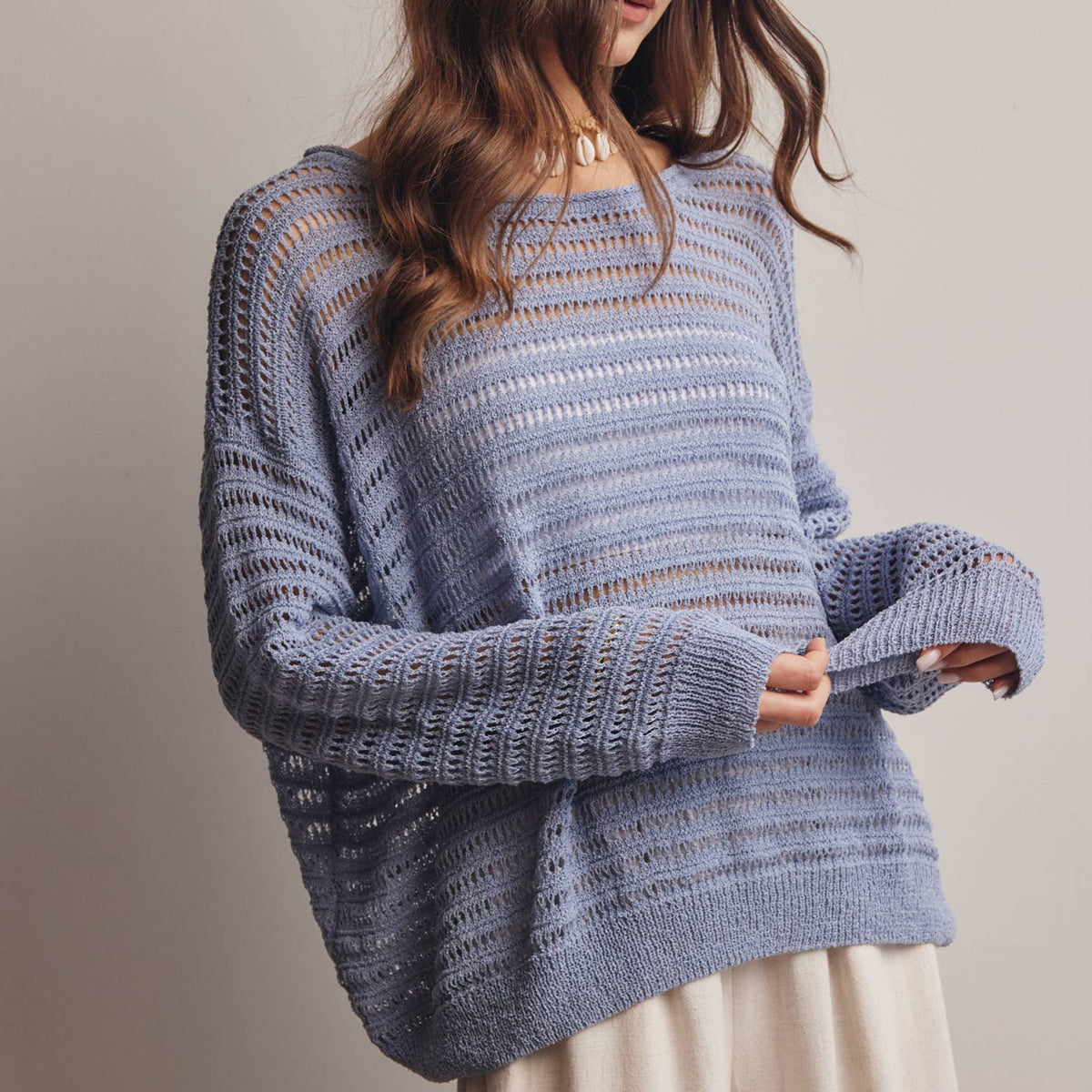 Callie Knit Stripe Sweater Top