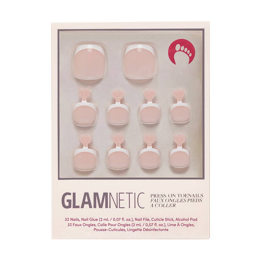 Glamnetic - Ma Damn Toenail | Toe Press-On Nails | French Tip
