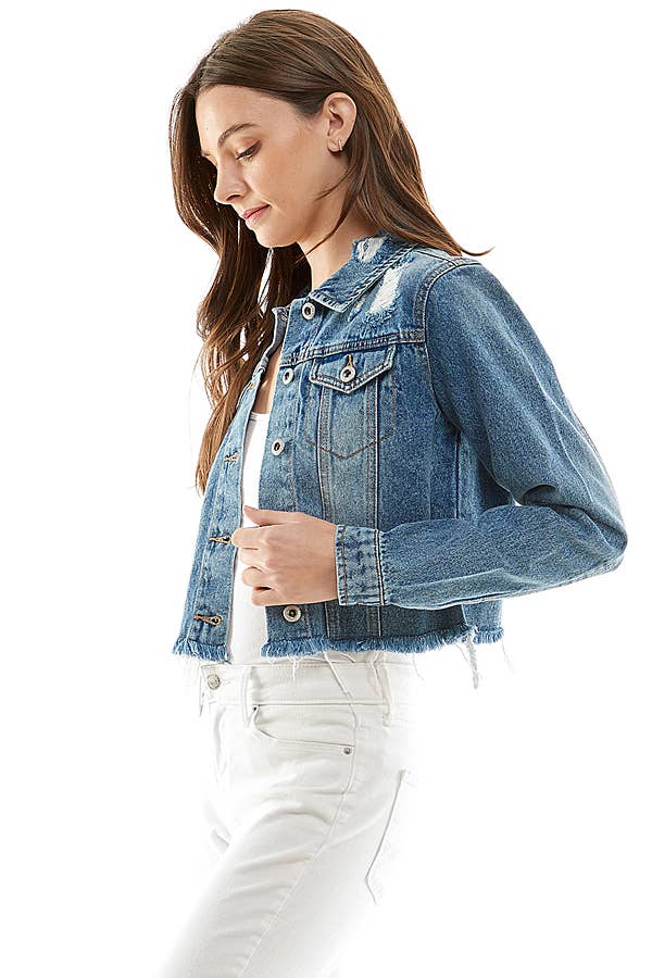 Distressed Denim Jacket
