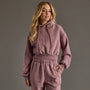 Dusty Purple Panache Cropped Hooded Sweatshirt