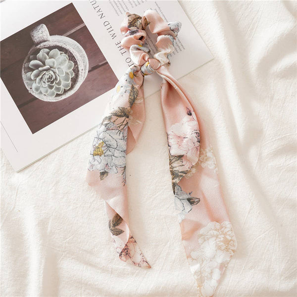 Floral Scrunchi with Tails