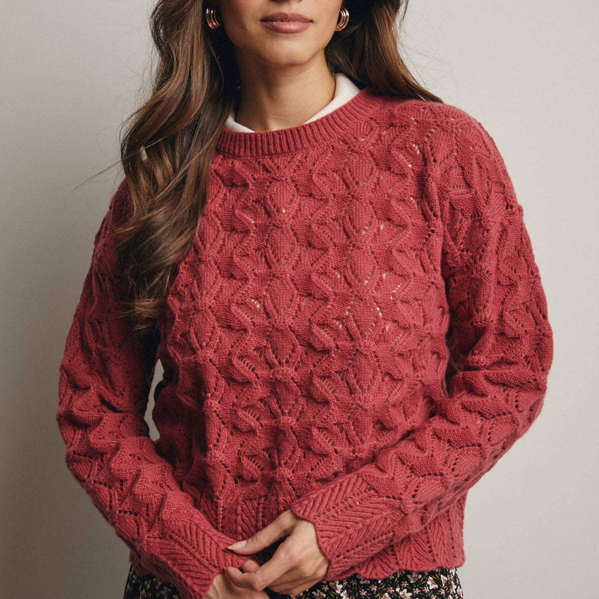 Willow Open-Knit Pointelle Sweater