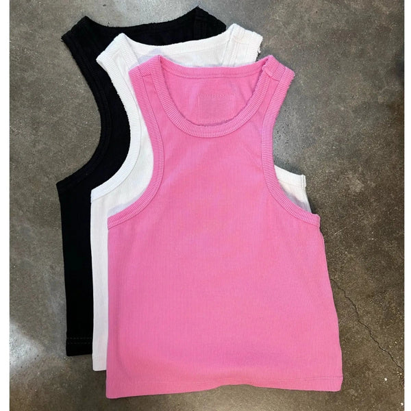 White ribbed tank top - Junior Clothing