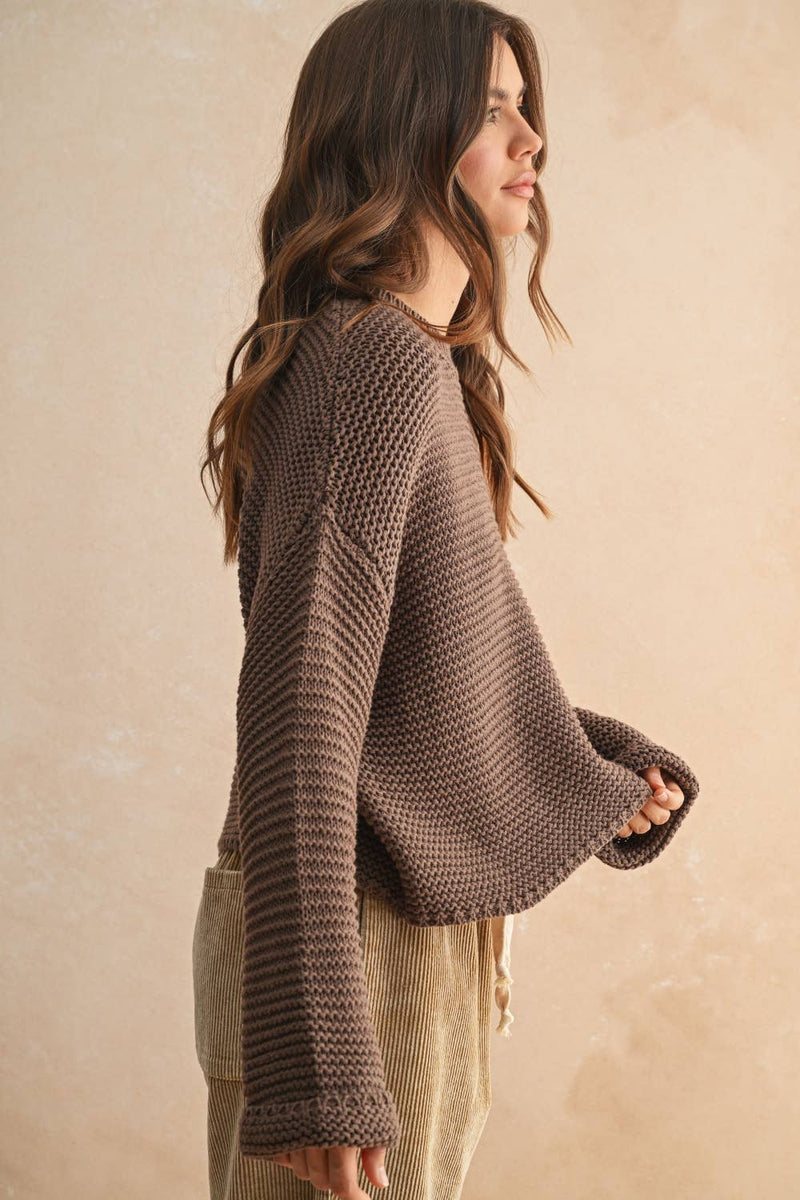 Round Neck Knitted Sweater
