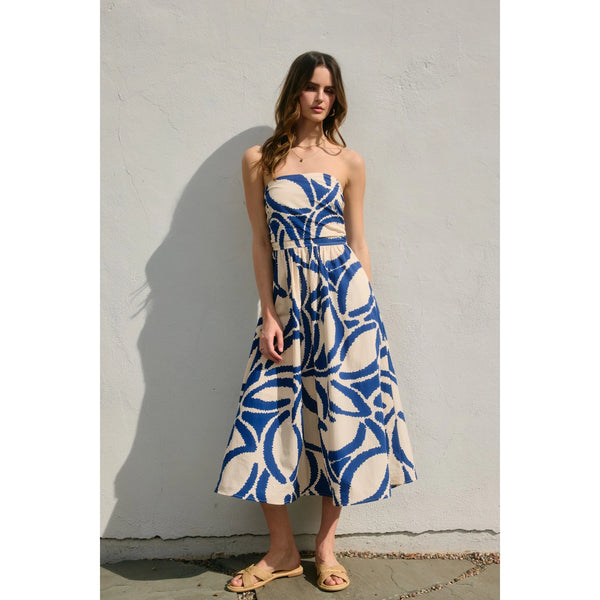 Tide and Seek Tube Top Midi Dress