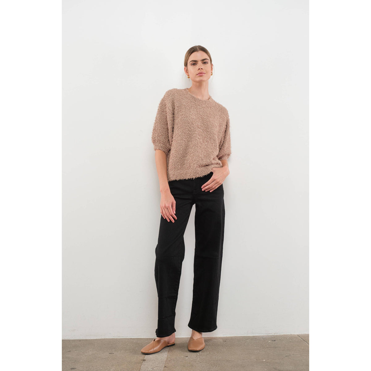 Keira Textured Puff Sleeve Sweater