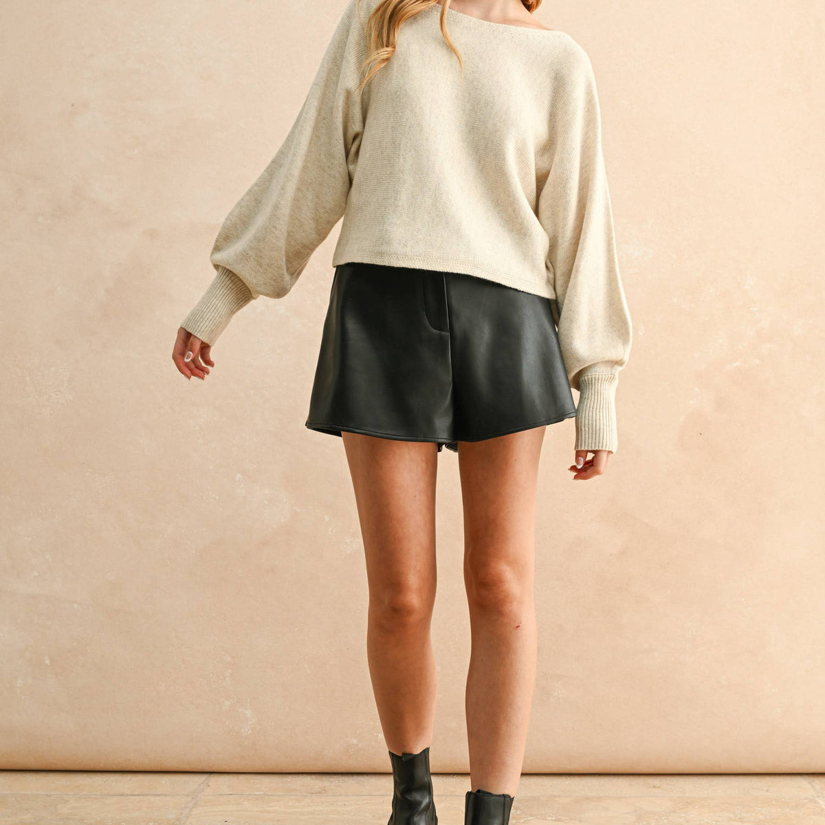 Boat Neck Sweater Top