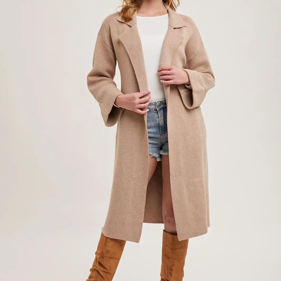 Effortless Knitted Trench Coat