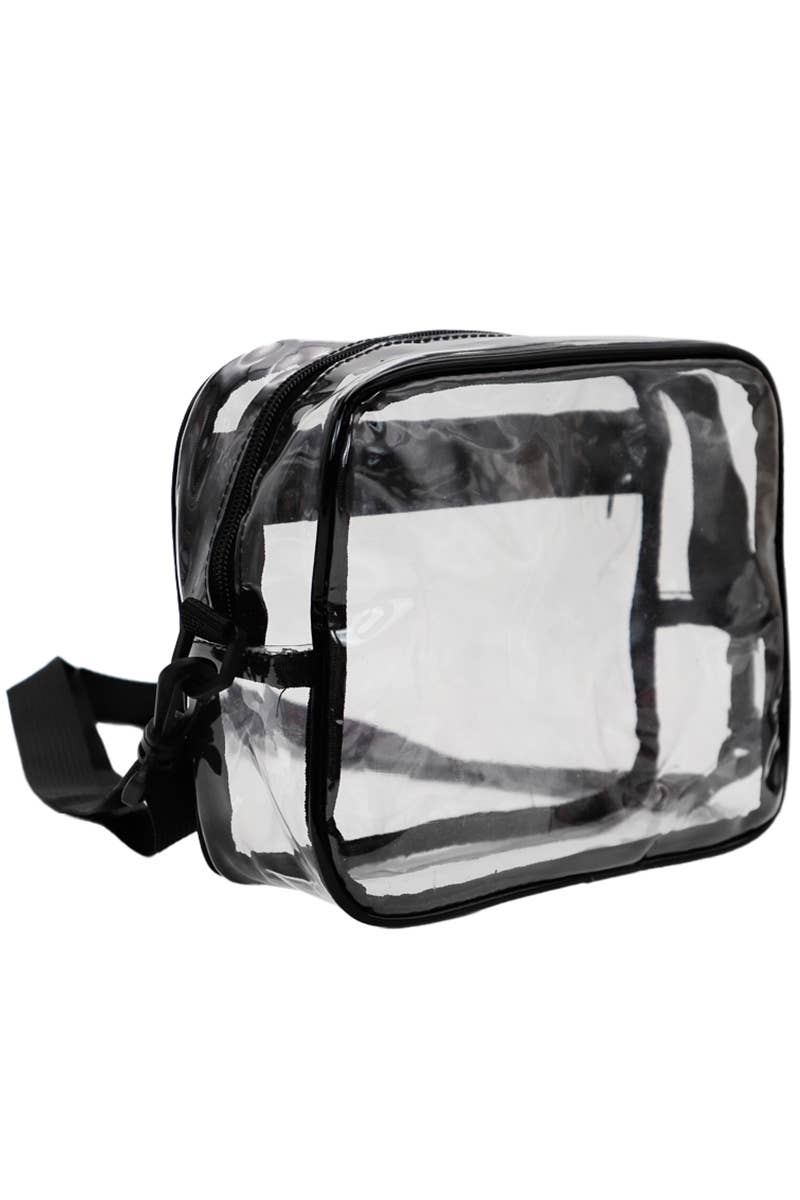 Clear PVC Crossbody Messenger Travel Bag