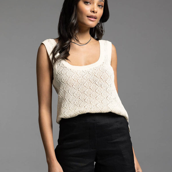 BAILEY TOP- Square Neck Knit Top