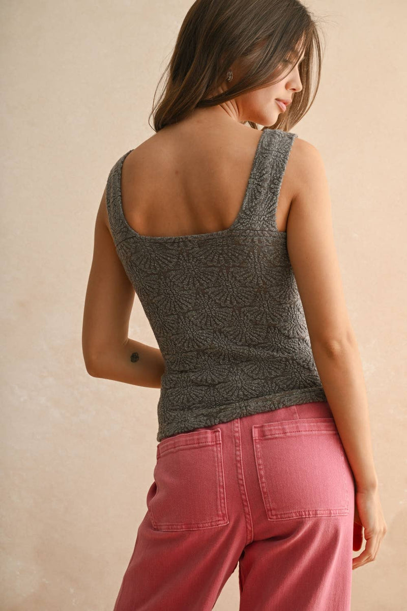 Strechy Washed Detail Knitted Top