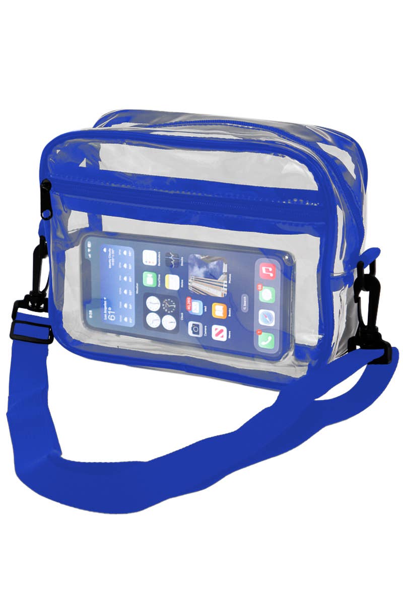 Clear PVC Crossbody Messenger Travel Bag