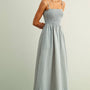 Cotton Striped Smock Maxi Dress