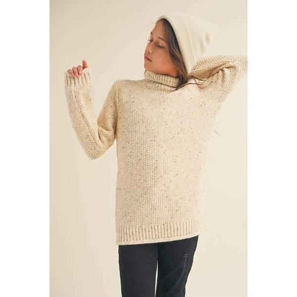 Long Turtle Neck Sweater - Junior Clothing