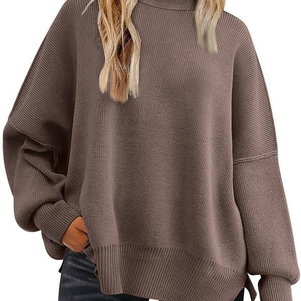 Crewneck Batwing Sleeve Chunky Sweater