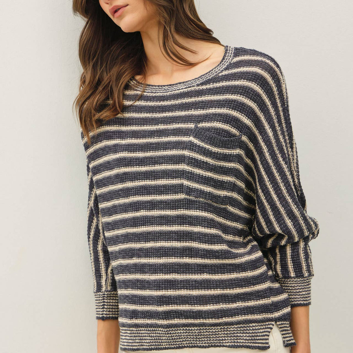 Waffle Knit Dolman Sweater
