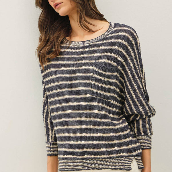 Waffle Knit Dolman Sweater