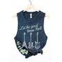 LET THE GOOD TIMES TO ROLL GUITAR MINERAL GRAPHIC TANK TOP