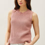 Crochet Sleeveless Knit Sweater