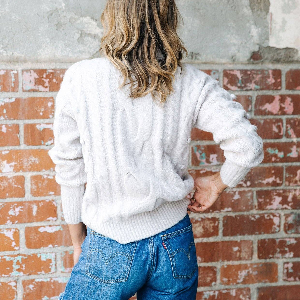 Cable Knit Mock Neck Cozy Sweater