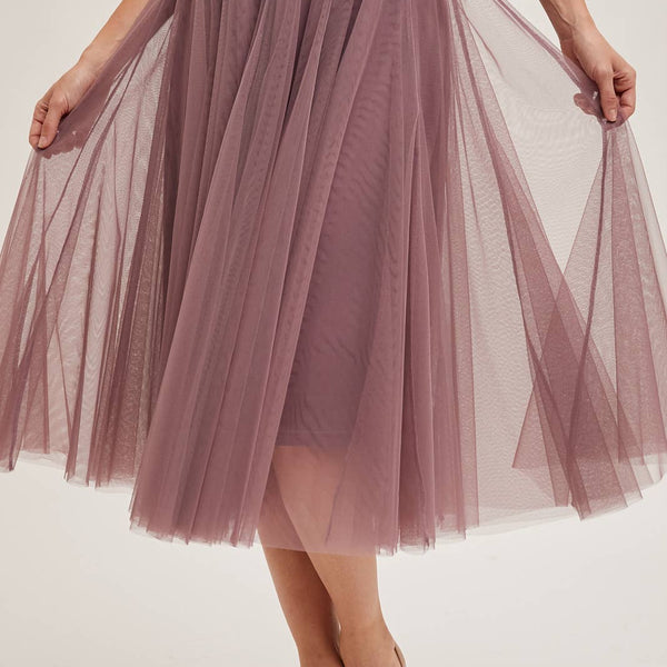 Tulle Midi Skirt