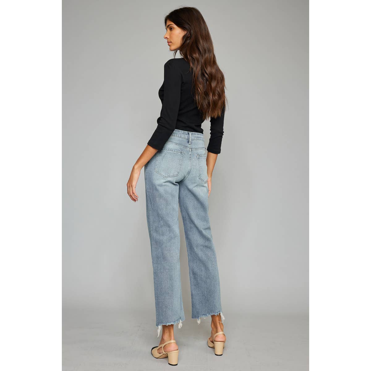 High-Rise Wide Leg Jeans Kan Can- KC2565L