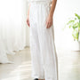 Elastic Waist Wide-Leg Linen Pants
