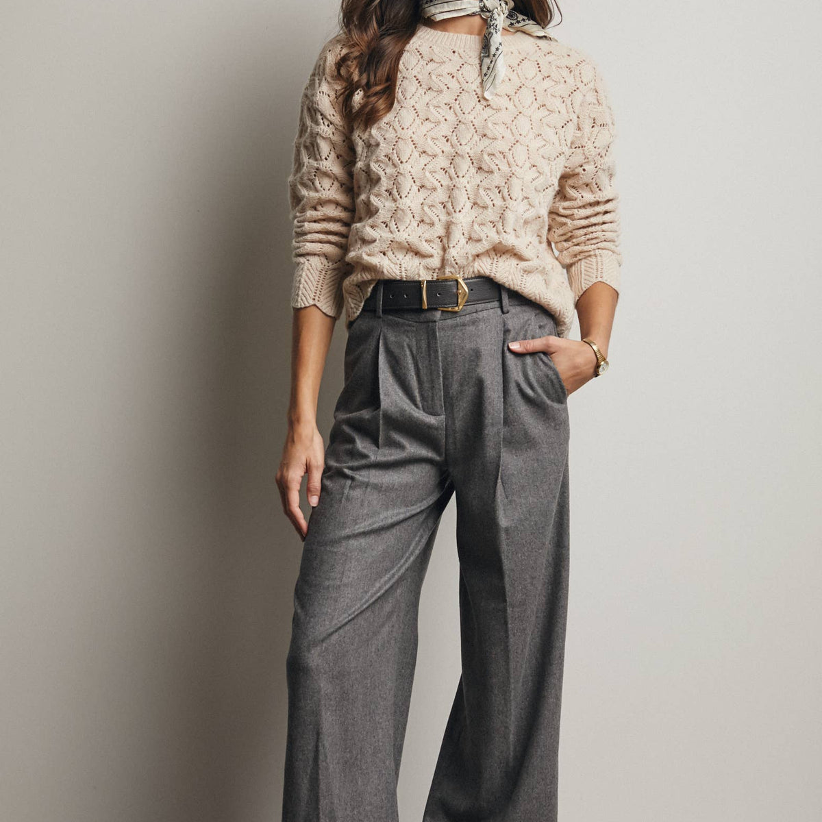 Willow Open-Knit Pointelle Sweater